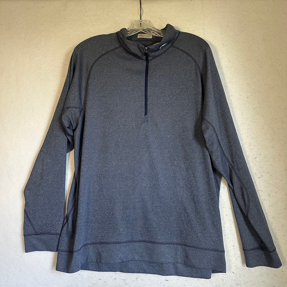 Kjus Men Keano Halfzip Pullover Blue Heather Golf Ski Mid Layer Size 56 2XL